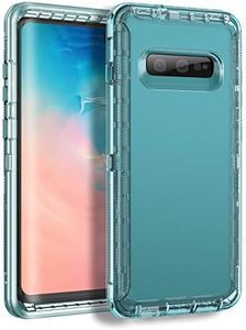 MXX Compatible with Samsung Galaxy S10 Plus Case, 3-Layer Super Protective Full Heavy Duty Tough Rugged Bumper Cover, Shock & Dust Proof, Made for Galaxy s10 Plus Phone Case 6.4"- (Clear)