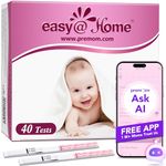 Easy@Home Pregnancy Test Strips for Early Detection: 40 x hCG Pregnancy Test 10 MIU/mL with Premom App Support