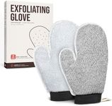 ZOMCHI 2 Pack Deep Exfoliating Glove with Dual Texture, Massage Body Scrub Gloves for Home Spa, Exfoliating Mitt for Dead Skin Removal (Deep + Gentle)