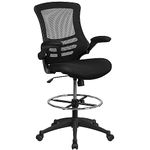 Flash Furniture Office Chair, Ergonomic Office Chair with Mesh Back Support, Contoured and Height Adjustable Seat and Tilt Lock Lever, Black