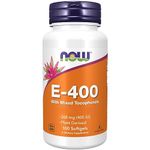 Now Foods, Vitamin E 400 IU, D-Alpha-Tocopherol, High Dose, 100 Softgels, Gluten Free, Soy Free, Non-GMO