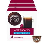 NESCAFÉ Dolce Gusto Americano Decaf Coffee Pods - total of 48 Coffee Capsules - Decaffeinated Coffee (3 Packs)