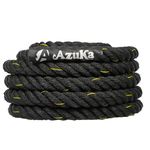 AZUKA® PolyPropylene Battle Rope for Gym, Battle Rope for Home, Heavy Battle Rope, 1.5 Inches Diameter (50 FT, Black-Yellow)