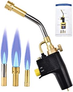 SEAAN Propane Torch Head with 3 Tips, Trigger Start Mapp/Map Gas Torch W/Push Button Igniter, Welding Torch Head for MAPP, MAP/PRO Fuel Cylinder