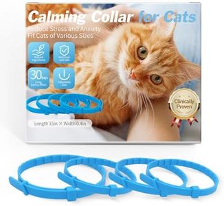 Calming Collar for Cats 4 Pack Adjustable Calming Pheromone Collar Helps Calm Cats for 30 Days Cat Anxiety Relief Collar (Blue)