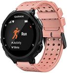 Pink Watch Band for Garmin Approach S20/ S5/ S6, Soft Silicone Personalise Replacement Strap Compatible with Garmin Forerunner 220/230/ 235/620/ 630/ 735XT/ 235lite