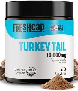 FreshCap Organic Turkey Tail Mushroom Extract Powder - USDA Organic -60 g- Supplement - Immune Protection - Add to Coffee/Tea/Smoothies-Real Fruiting Body No Fillers