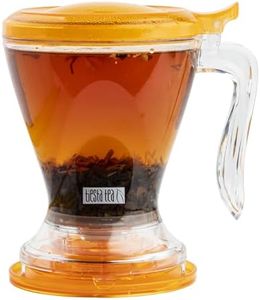 Tiesta Tea - Brewmaster Tea Infuser | Large Tea Strainer with Fine Mesh, Bottom Dispensing | BPA Free, Microwave & Dishwasher Safe, Reusable Tea Filter with Lid - 16 Oz Tea Steeper for Loose Leaf Tea