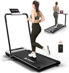 AIRHOT 2in1 Folding Treadmill, 2.5HP Motor Walking Pad with LED Display and Remote Control, Running Machine for Home Office Use, White