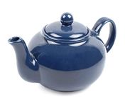 RSVP International Stoneware Teapot Collection, Microwave and Dishwasher Safe, 16 oz, Blue