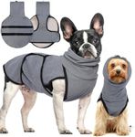 Hjyokuso Dog Anxiety Relief Jackets, Dog Anxiety Coat With Calming Hood, Dog Calming Coat, Dog Calming Vest Shirt With Ear Cover, Dog Jumper For Small Dogs, Dog Anxiety Vest For Fireworks, Thunder