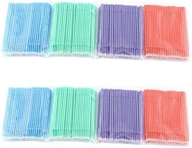 800Pcs Colorful Dental Swabs Disposable Micro Brush Dental Materials Applicators (800Pcs)