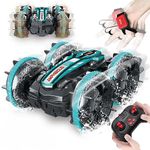 Amphibious RC Car for Kids - 2.4 GHz Remote Control & Watch Gesture Sensor RC Boat Toy Waterproof RC Monster Truck Stunt Car for 6-12 Years Old Boys Girls All Terrain Xmas Birthday Gifts