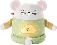 Fisher-Price Toddler Toy Meditation Mouse Plush Sound Machine with Music and Light for Preschool Kids Ages 2+ Years, GRV08