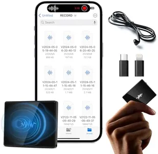 128GB Digital Voice Recorder, 2-Sides Magnetic Recording Device, Al-Triple Noise Cancellation Voice Activated Recorder, 90 Days Storage Capacity, MP3 Form Audio Recorder for Lectures Meetings Intervie