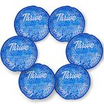 Thrive Round Hot & Cold Ice Packs (6 Pack) – Reusable Gel Bead Ice Pack w/Cloth Fabric Backing – Hot and Cold Pack for Tired Eyes, Sinus Relief