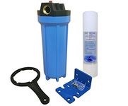 10" Standard Filter Blue Housing with 3/4" ports, Pressure Reducing Valve and Sediment filter