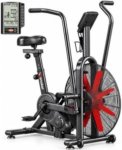 Wenoker Stationary Bike, Air Bike with Smart APP, ISCC PLUS Certified, Dual Action Handlebars Exercise Bike 350LBS Capacity for Home Gym HIIT Full Body Workout