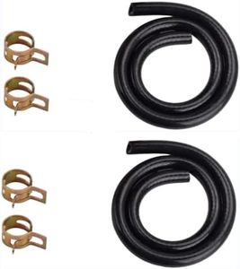 Dgdhf Replacement Fuel Line Hose 1/4" x 25" with 4 Clamps Lawn Mower Fits Briggs & Stratton 5414K, 283207, 791850 Small Engine (Set of 2)