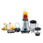 ACTIVA Easy Mix Nutri 4 Jar Mixer Grinder Powerful 500 Watt Motor | Long Lasting Shock Proof Abs Body | Heavy Duty Motor With Nano - Grinding Technology, Gray come with 2 year warranty