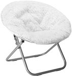 Urban Lifestyle Mongolian Faux Fur Saucer Chair, Off White