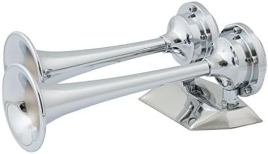 Marinco 10108 12V Chrome Plated Dual Trumpet Mini Air Horn