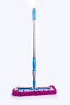 CRV ENTERPRISE Wet and Dry Floor Mop with Cotton Pad and Stainless Steel Rod. Easily Reusable Cotton Refill and Washable in Machine Also. 360° Rotatable. (Multicolor)