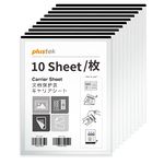 Plustek Document Carrier Sheets Pack (10 pcs) A4 / Letter Size - Protects Fragile Paper and A3 Size Document by Folding - Support Epson, Brother, Fujitsu and Canon Document Scanner