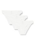 Calvin Klein Women Bikini Shape Briefs Stretch Cotton Pack of 3, White (White/White/White), XL