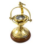 AV Nautical Compass Gimbals Ship/Boat Floating Dial Binnacle Collectible Maritime Gifts(Desk Decor)