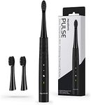 AquaSonic Pulse – Ultra Whitening Electric Toothbrush w Activated Charcoal Whitening Bristles – Sonic Rechargeable toothbrush – 3 Modes & Smart Timers – Lasts 45 days – Home & Travel Toothbrush