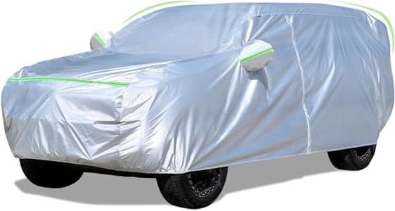 Car Cover Fit SUV 191-207 inches Car Cover Waterproof All Weather Hail Protector Car Cover Sun Protection SUV Car Cover with Door Zipper Dupont Oxford Car Cover Outdoor Waterproof Car Cover