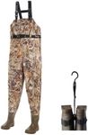 Fairiland Fishing Chest Waders for Men Women Waterproof with Non-Slip Boots Breathable Camo Nylon Duck Hunting Waders (M7/W9)