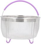 Steamer Basket for Instant Pot, Stainless Steel Strainer Insert Mesh Steamer Basket Instant Pot Accessories, Mesh Net Strainer Basket with Folding Handles Fits 6 Qt Pressure Cooker