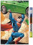 Trends International DC Comics-Superman-Car Wall Poster, 22.375 in x 34 in, Premium Poster & Clip Bundle