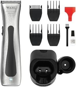 Wahl 08841-724 Cord/Cordless Professional Beret Lithium Ion Trimmer, 0.4 cuttinng length, 4 Guide Combs (2.5 mm-11 mm), 6000 Rpm, 75 min run time, Great for Barbers and Stylists, Silver