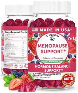 LUNAKAI USA Made Menopause Relief Gummies – Natural Menopause Supplements for Women with Black Cohosh & L-Theanine – Daily Support for Hot Flashes, Night Sweats & Hormonal Balance, 60ct
