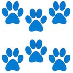 8" x 8 1/2" Blue Paw Print Yard Signs - 6 Pieces