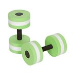 VOSAREA 2PCS Aquatic Exercise Dumbbells Water Dumbbells Pool Hand Bar Dumbbell Weight Foam Barbells for Water Fitness Pool Exercises