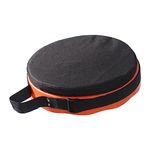 Collapsible Stool Cushion Seat Cushion for Chair Portable Telescopic Stool Cushion,Folding Stool Cushion Stool Covers Round for Hiking Porch, Oxford Black