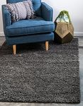 Bravich RugMasters Dark Grey Extra Large Rug 5 cm Thick Shag Pile Soft Shaggy Area Rugs Modern Carpet Living Room Bedroom Mats 240 x 330 cm (8' x 10'10)