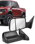 ECCPP Passenger & Driver Side View Tow Mirrors for 2002-08 Dodge Ram 1500 2500 Pickup Power Heated Towing Side Mirrors Pair Set