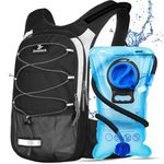 Zounich Hydration Backpack, Breathable Running Backpack with 3L Water Bladder, Large Capacity Hiking Rucksack Outdoors Hydration Bag Pack Perfect for Cycling Camping Fitness Climbing Fits Men & Women