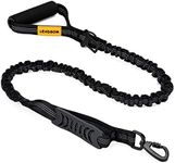 LEADSOM 6FT Highly Reflective Heavy Duty Elastic Bungee Medium and Large Dog Leash Shock Absorbing with Comfortable Padded Handle and Traffic Handle Suitable for Training