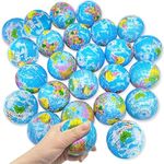 24 PCS Globe Squeeze Balls,2.5 Inch