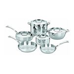 CUISINART FCT-10 French Classic Tri-Ply Stainless 10-Piece Cookware Set, Silver