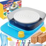 ToyUnited Pottery Wheel for Kids: Complete Pottery Kit for Beginners with Air Dry Clay - Sculpting Clay Tools & Arts Supplies Arts - Crafts for Girls Ages 4-8 Crafts Kits for Kids Ages 8-12