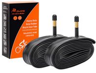 700C Heavy Duty Bike Tubes 700x25C 700x28C 700x30C 700x32C 700x34C AV48mm Premium Butyl Rubber 700C Bicycle Tubes Compatible with 700x25C/26C/28C/30C/32C/34C Bike Tire Tubes Schrader Valve 2-Pcs