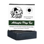 The Black Stuff Pine Tar Soap - Mens Bar Soap Made with Pine Tar, Organic Ingredients and Essential Oils - Handmade Cold Process Body Soap for Men - Moisturizing and Cleansing organic Bath Soaps