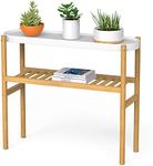 Wisuce Bamboo Shelf Indoor, 2 Tier 